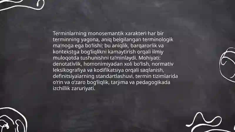 Terminlarning monosemantik xarakteri 3