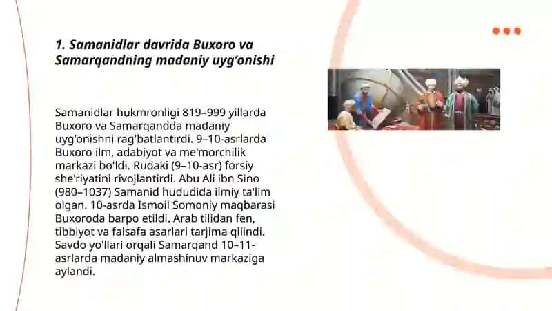 Buxoro va Samarqandning madaniy uygʻonishi 3