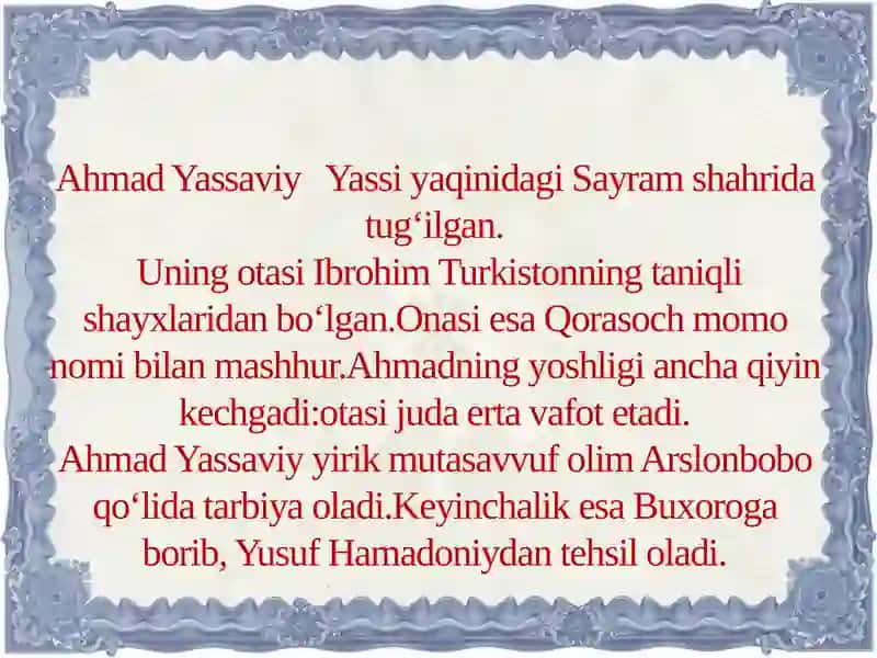 Ahmad Yassaviy Pedagogik Qarashlari 3