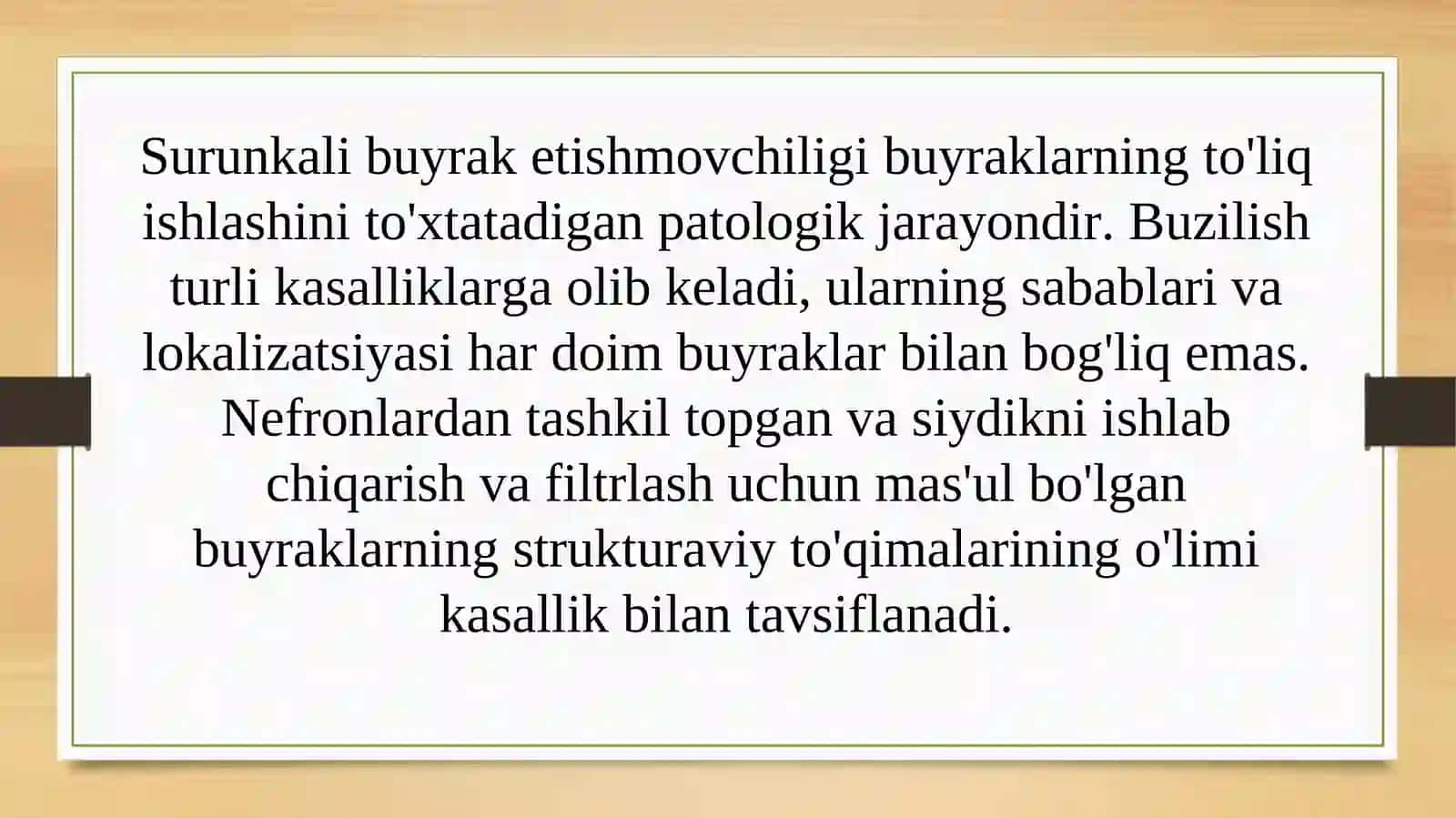Surunkali buyrak etishmovchiligi 3