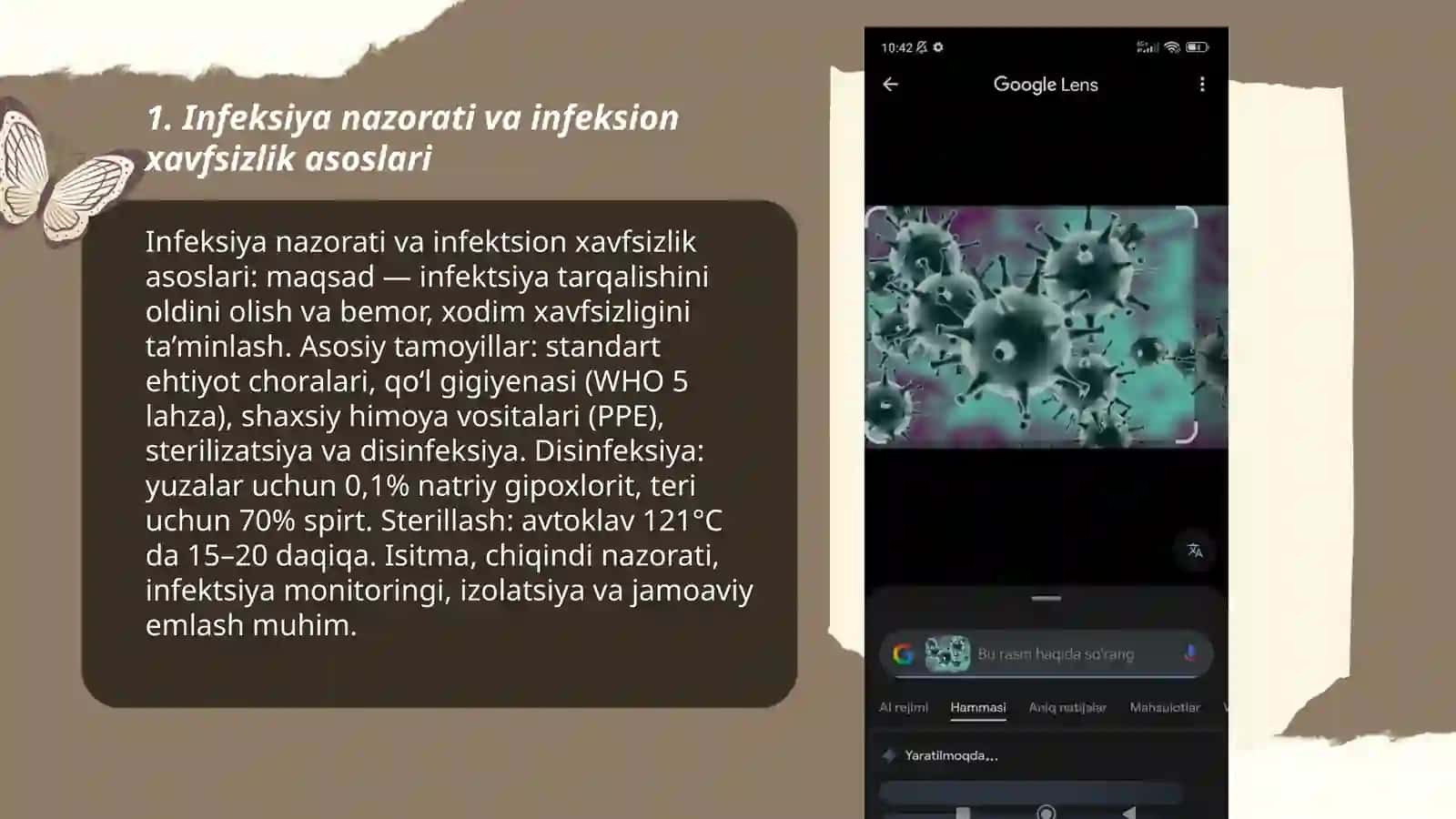 Infeksiya nazorati va infeksion xavfsizlik dizenfiksiya va sterillazatsiya 3