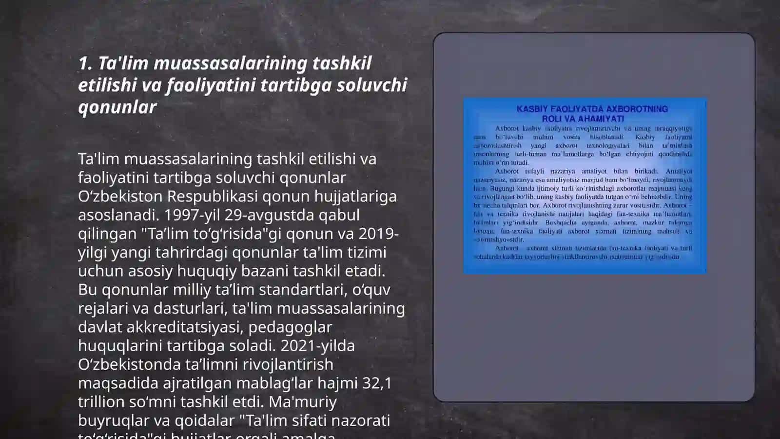 Ta'lim muassasasini boshqarishga doir meʼyoriy huquqiy hujjatlar 3