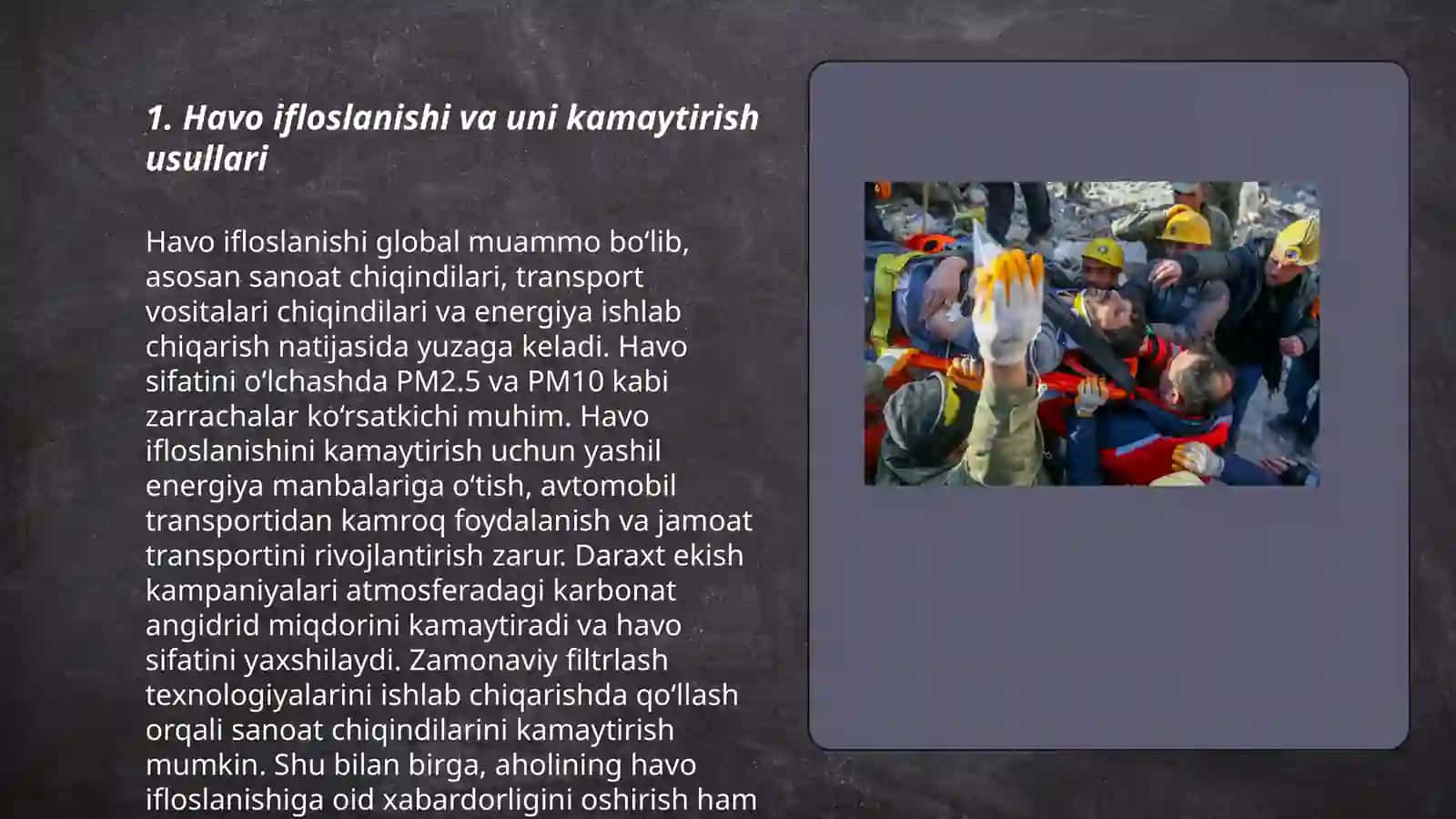 Havo ifloslanishi va uni kamaytirish usullari 3