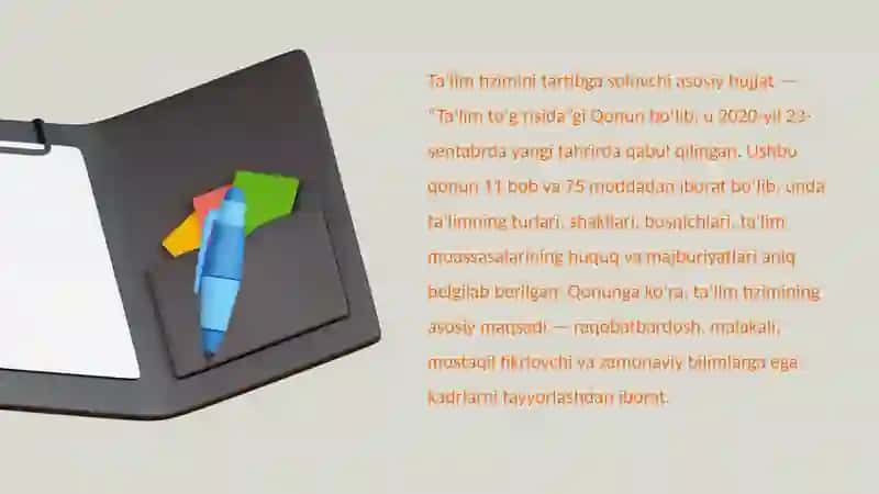 Oʻzbekiston Respublikasi ta'lim tizimi 3