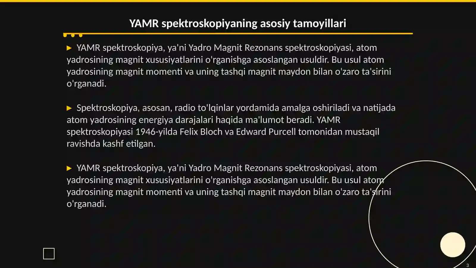 YAMR spektroskopiya qòllanilishi 3