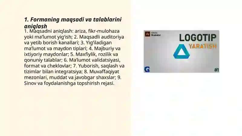 Formalar va soʻrovnomalar yaratish 3