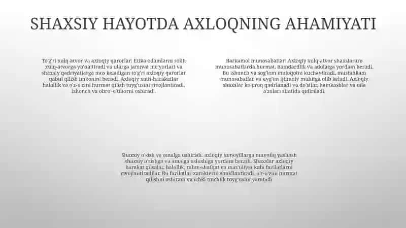 Etikaning Mohiyati Va Ahamiyati 3