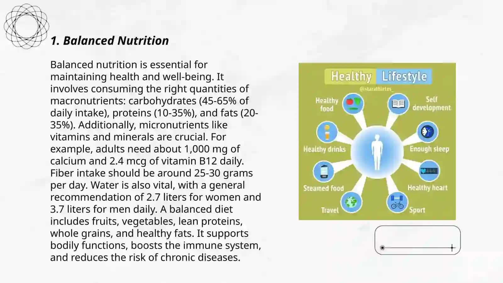 Healthy lifestyle Plan: Nutrition 3