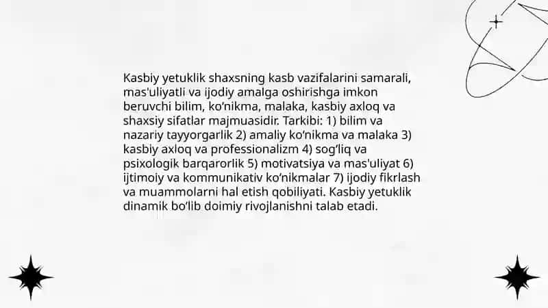 Shaxsning kasbiy yetukligi 3