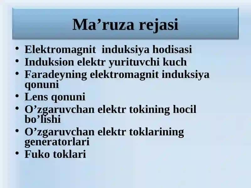 ELEKTROMAGNIT INDUKSIYA HODISASI 3
