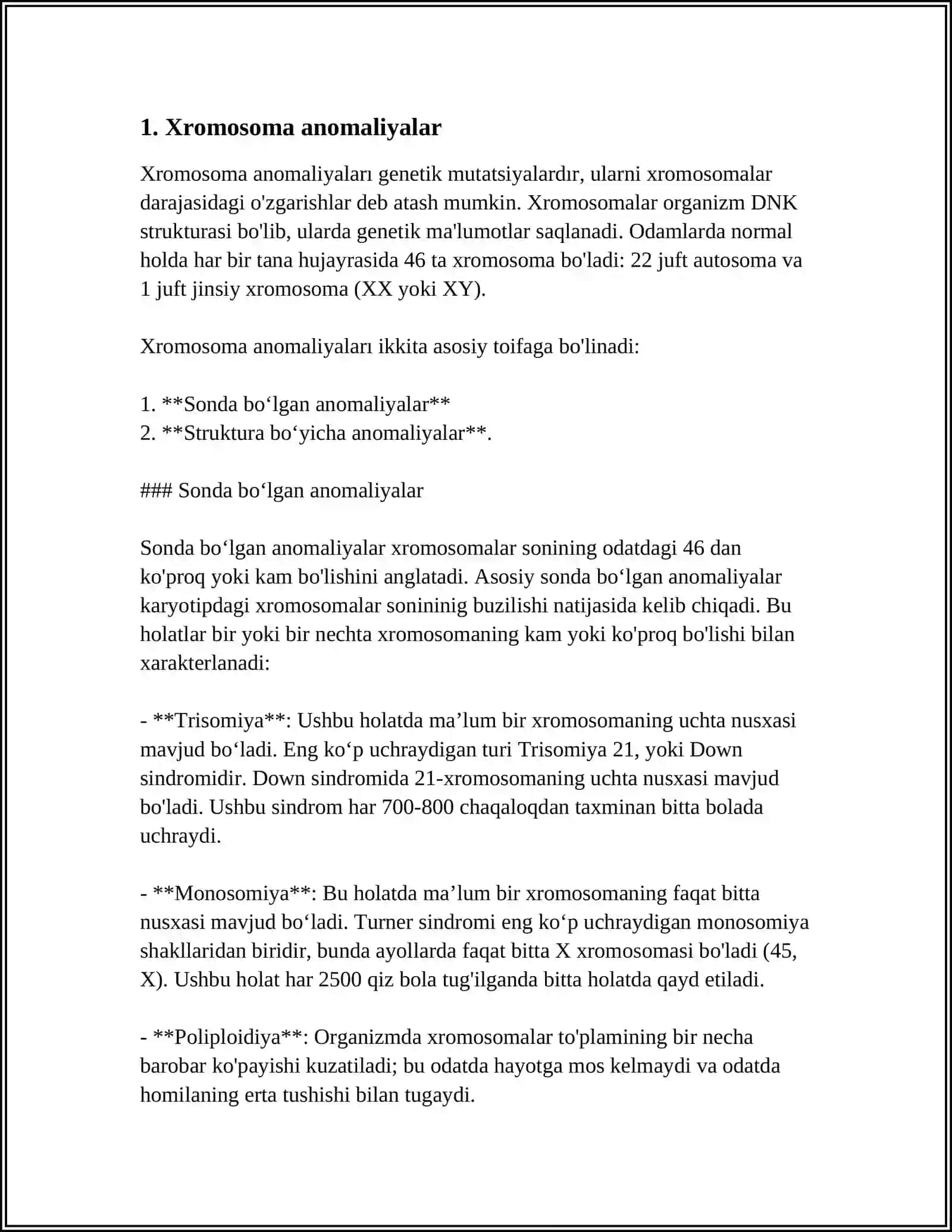 Xromosoma anomaliyalar 3