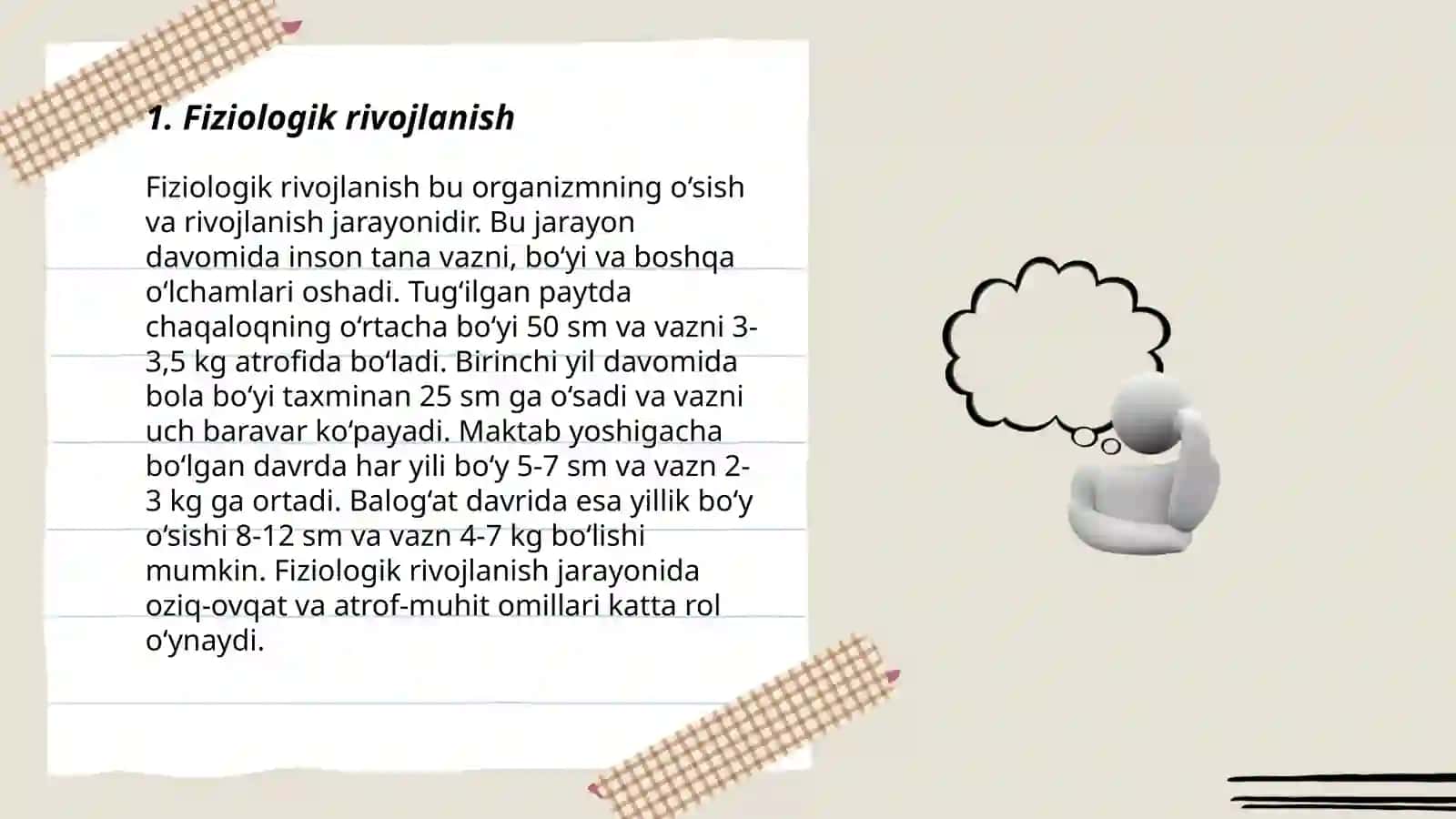 Fiziologik rivojlanish 3