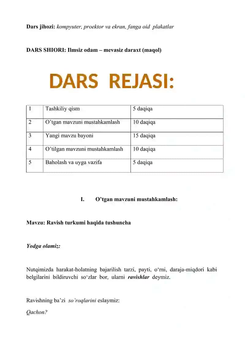 **RAVISHNING MA’NO GURUHLARI (TURLARI)** 3