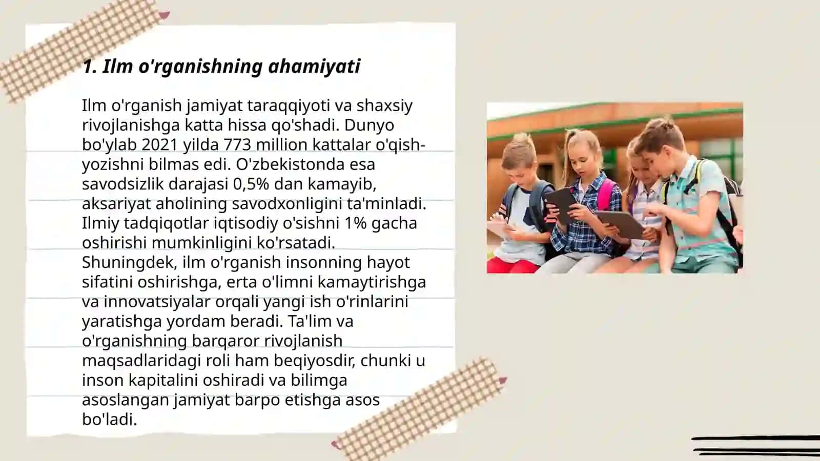 Ilm o'rganishning ahamiyati 3