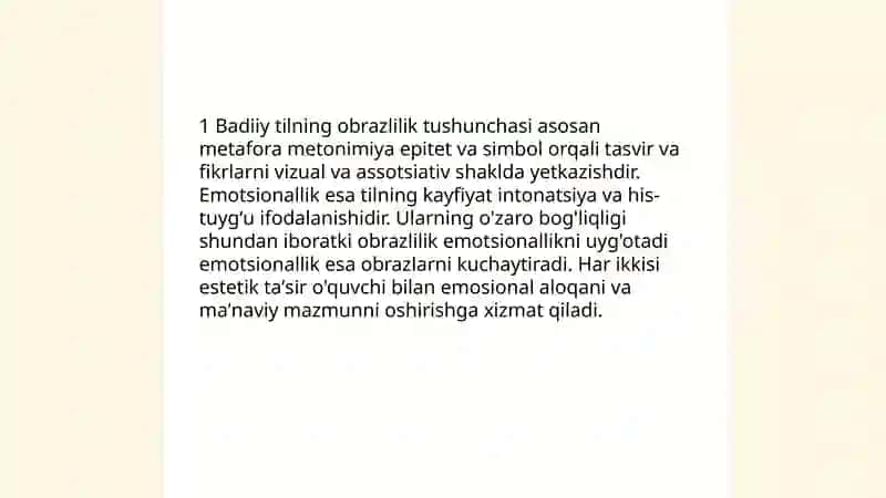 Badiiy tilning obrazliligi va emotsionalligi 3