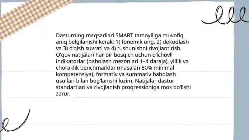 Boshlangʻich sinfda oʻqish savodxonligi dasturini tahlil qilish 3