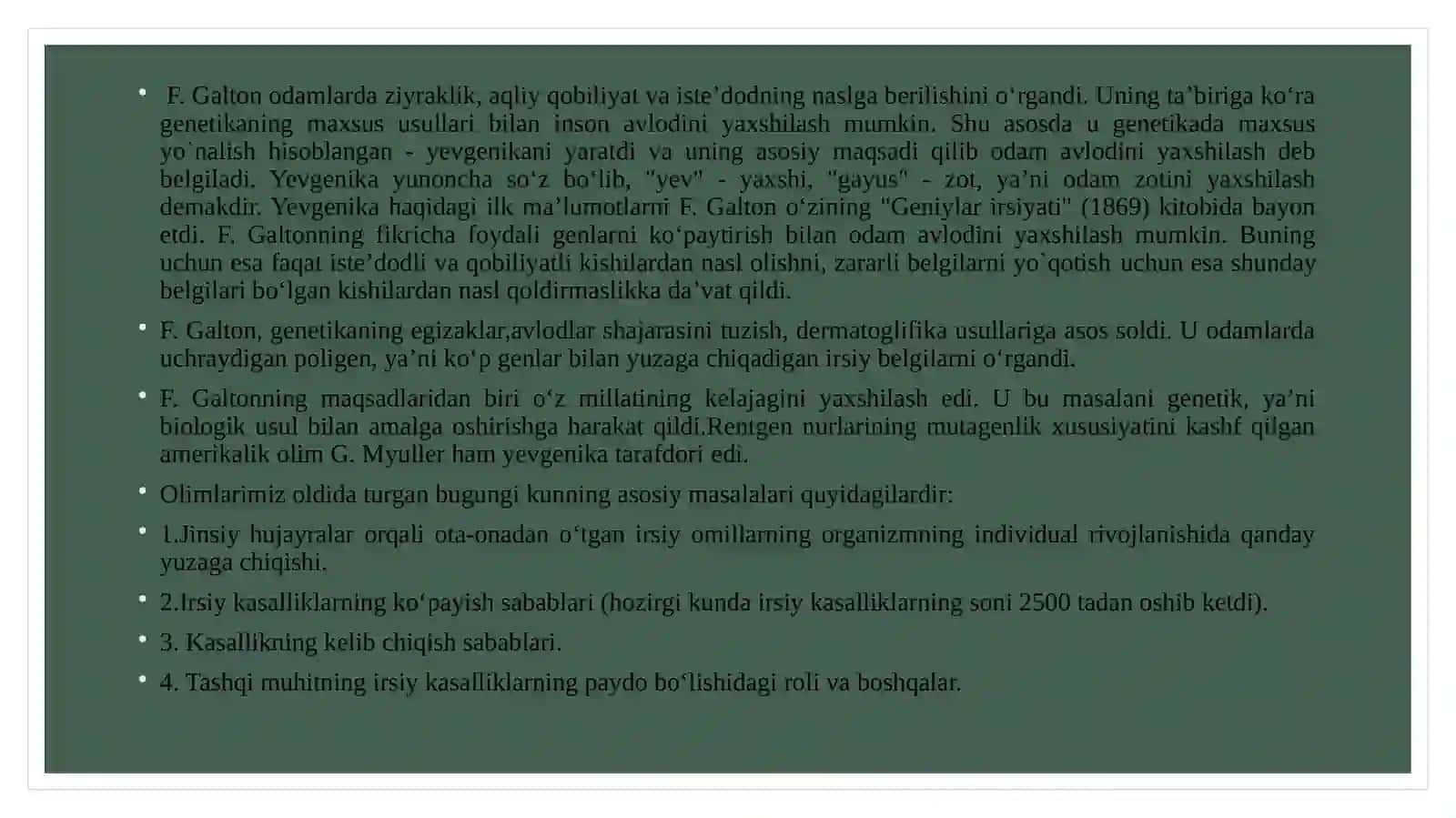 Odam genetikasi va tibbiy genetika 3