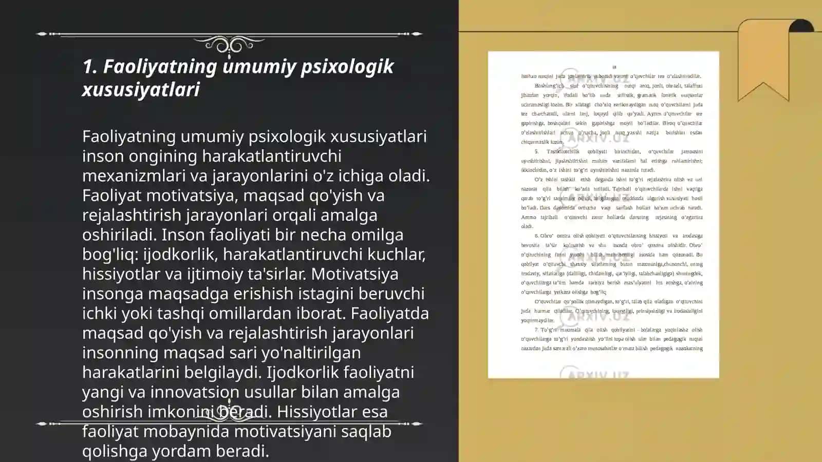 Faoliyatning Psixologik Tahlili 3