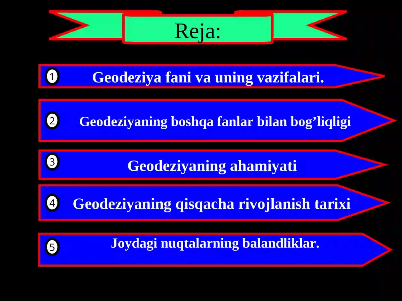 Neft va gaz ishi kafedrasi Geodeziya FANIDAN Ma’ruza mashg‘ulotlari 3