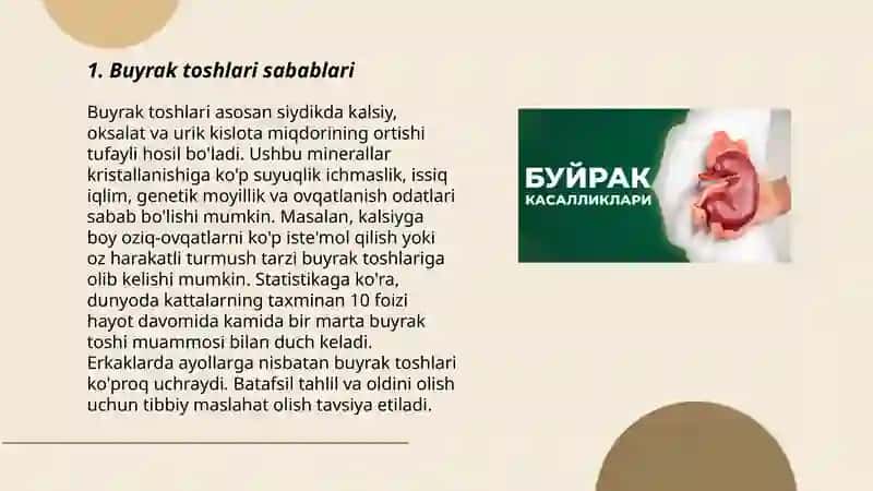 Buyrak tosh kasaliklari 3