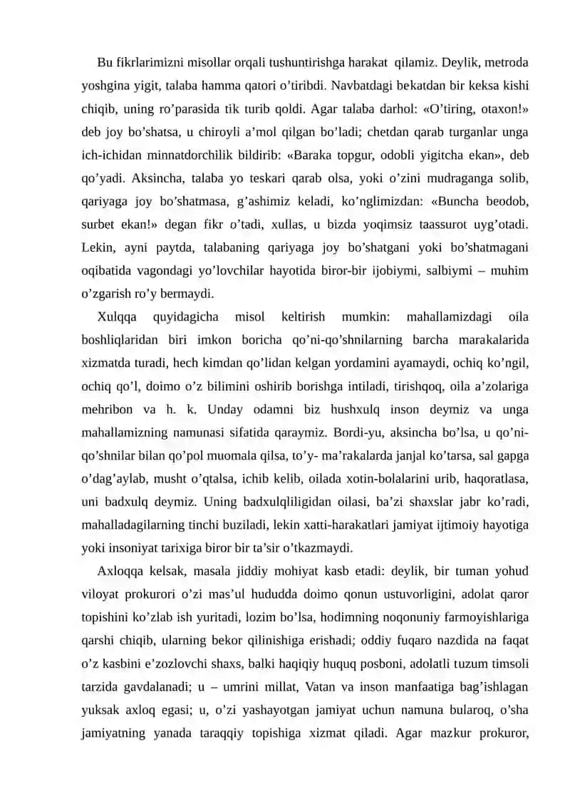 Axloqshunoslik fanining asosiy tushunchalari 3