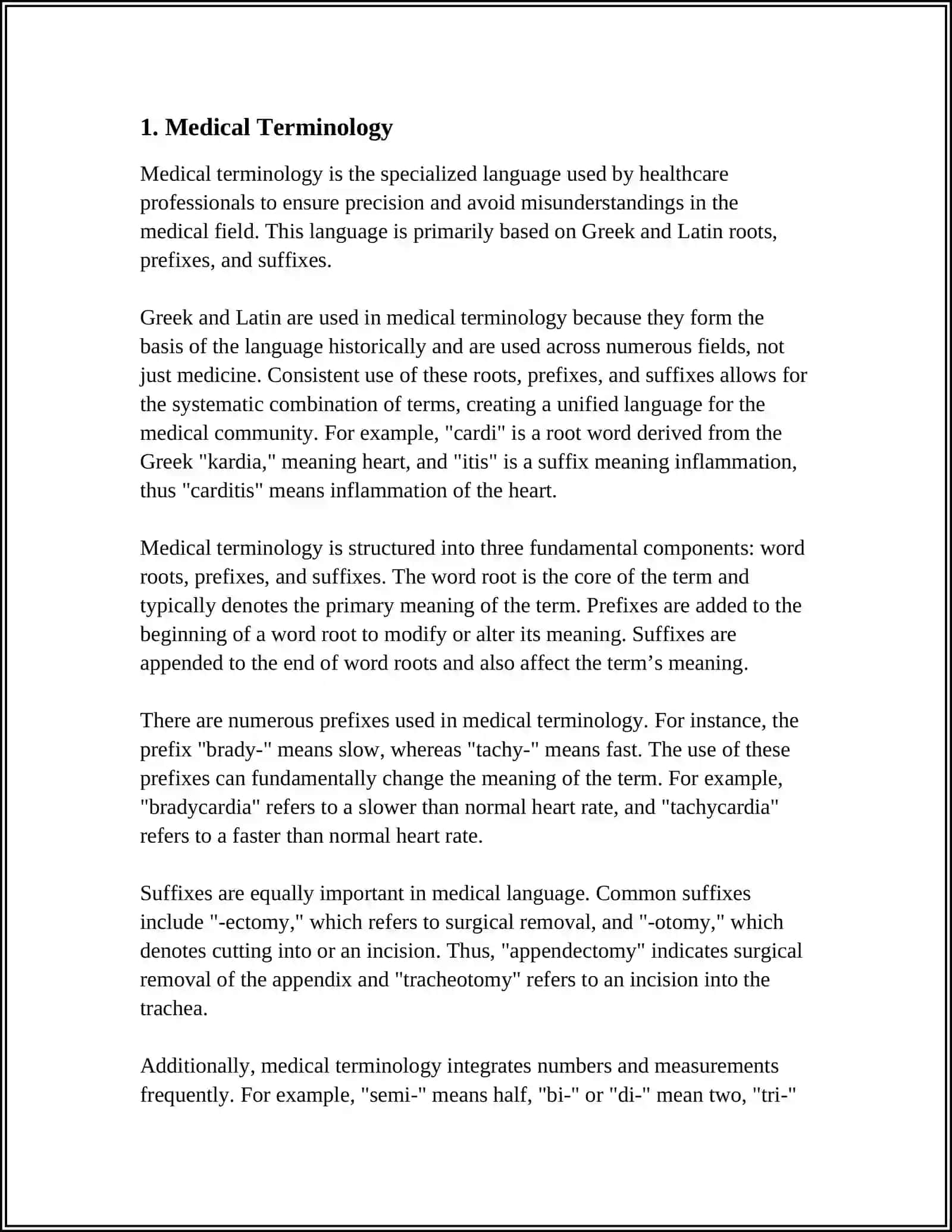 MEDICINE LANGUAGE 3