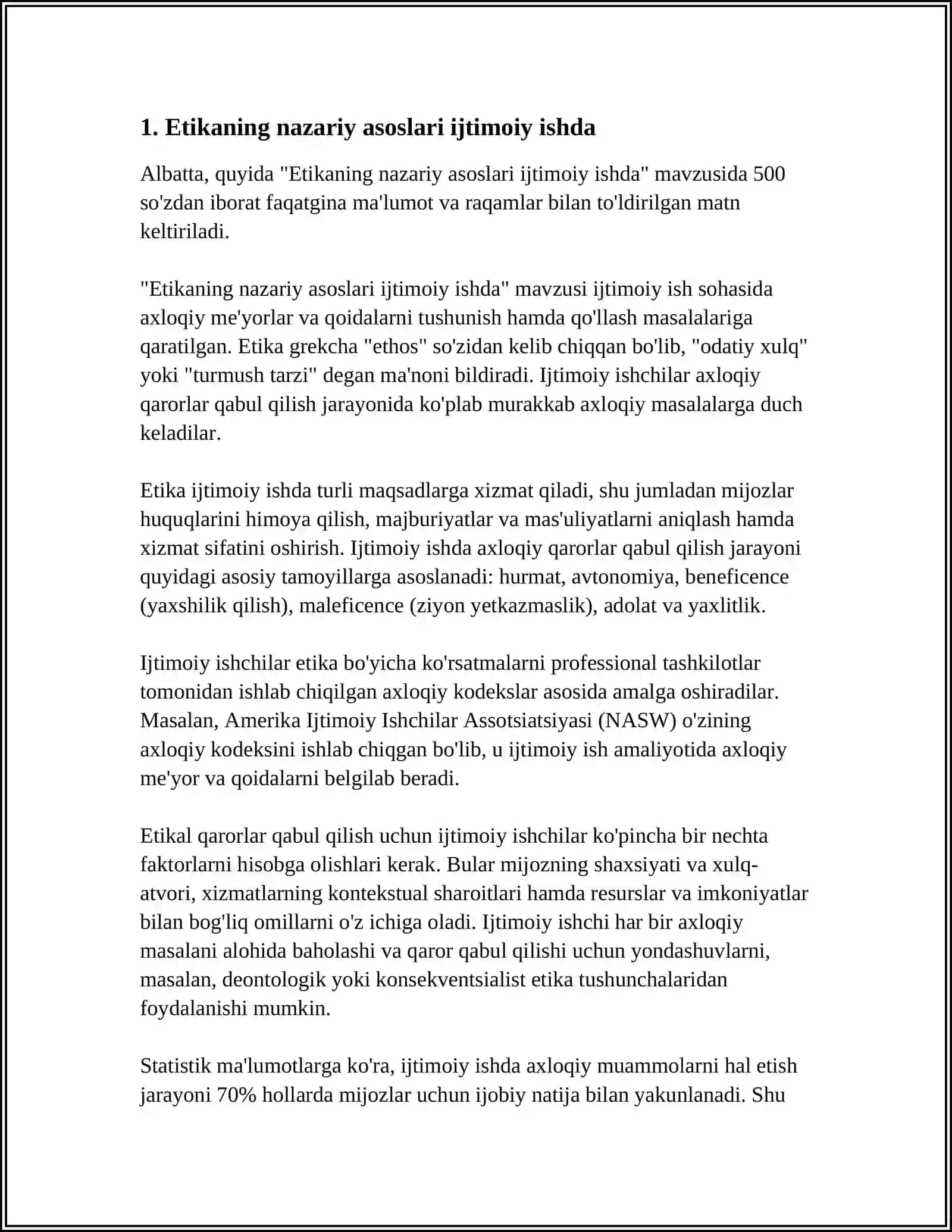 Ijtimoiy ishda etikaning ahamiyati 3