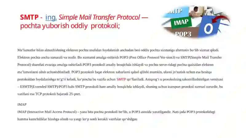 Kompyuter ma'lumotlarining uzatilish protokollari 3