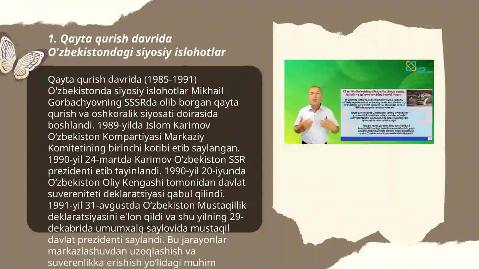 Qayta qurish davrida O'zbekistondagi siyosiy islohatlar 3