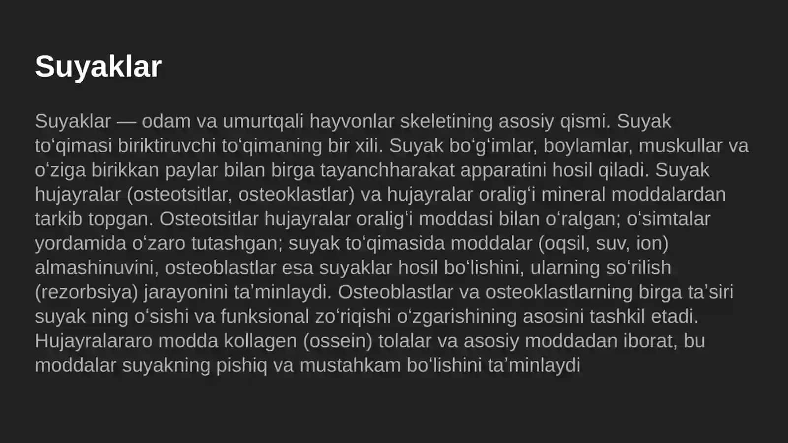 Suyaklar turları va tuzılıshı 3