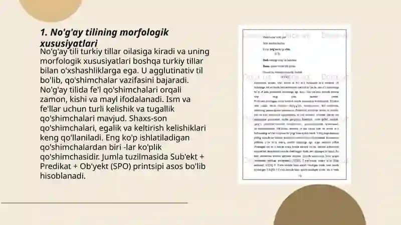No'g'ay tilining morfologiyasi va sintaksisi 3