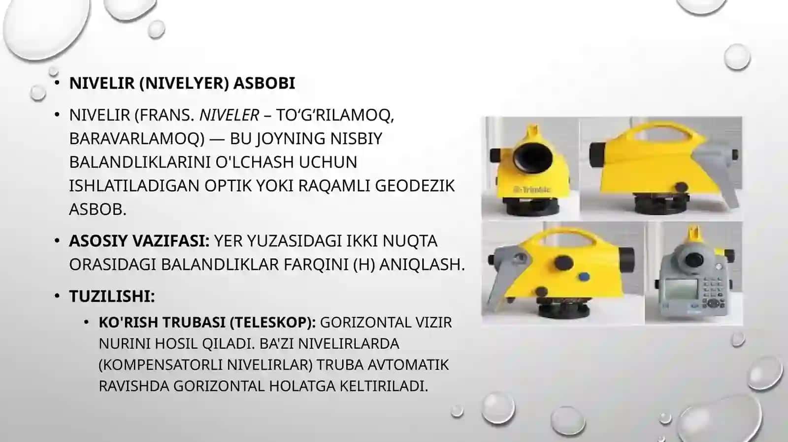 niviler asbobi va reykasi bilan tanishish. oʻlchov olishni oʻrganish 3