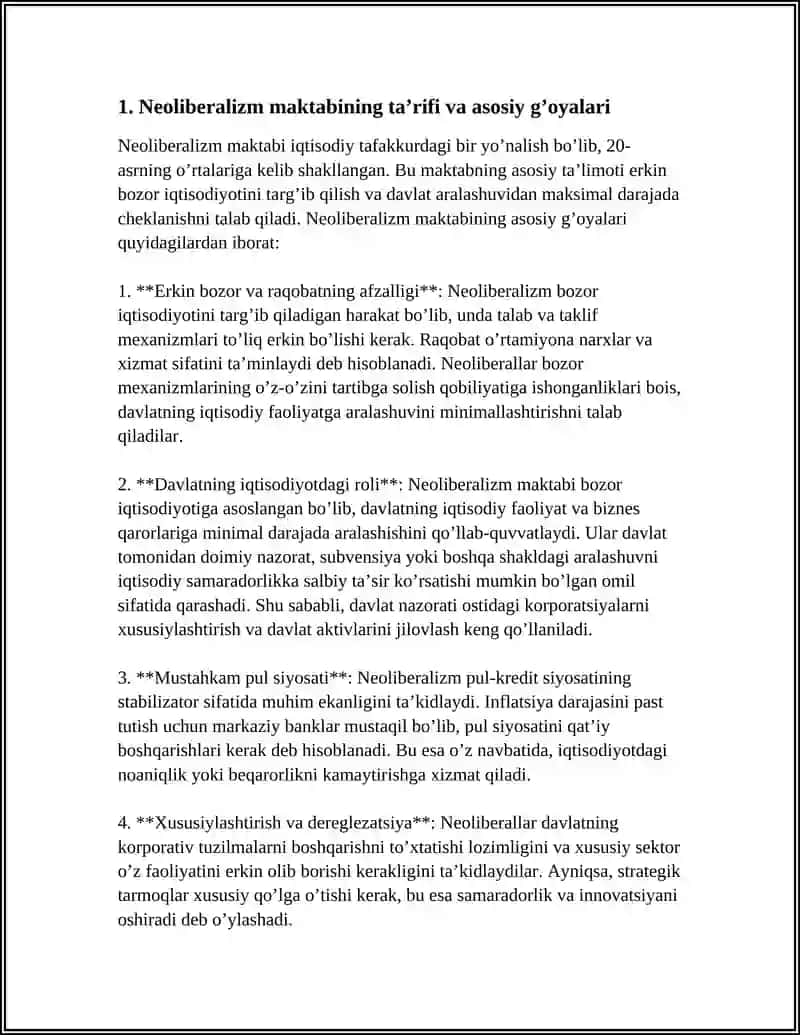 NEOLIBERALIZM MAKTABI HAQIDA 3