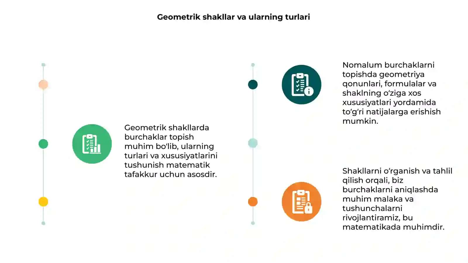 Geometrik shaklardagi nomalum burchaklarni topish 3