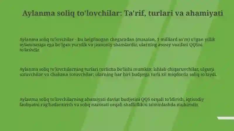 Aylanma soliq to‘lovchilar 3