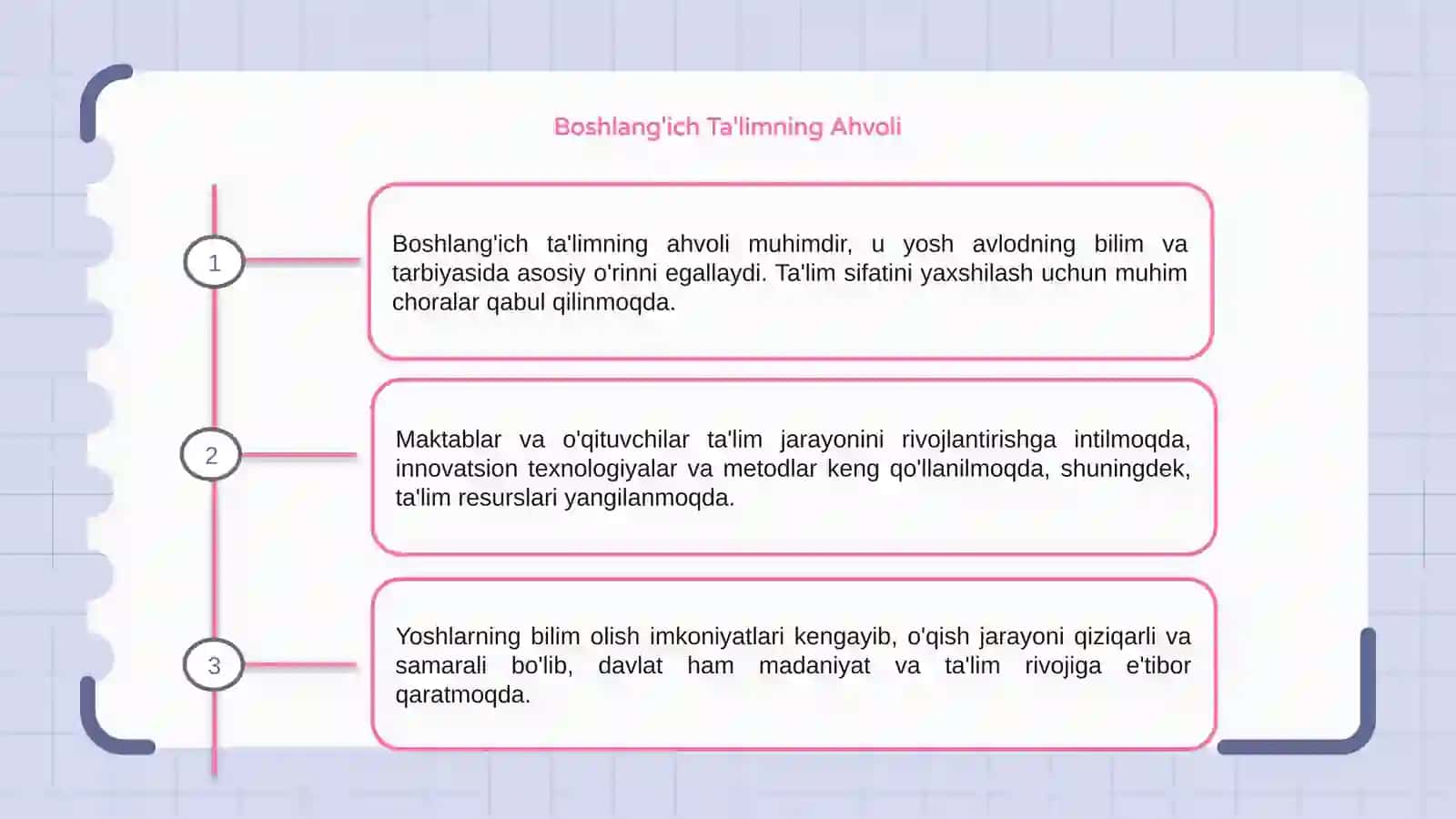 Boshlanĝich ta'limda noan' anviy ta ' lim turlari 3