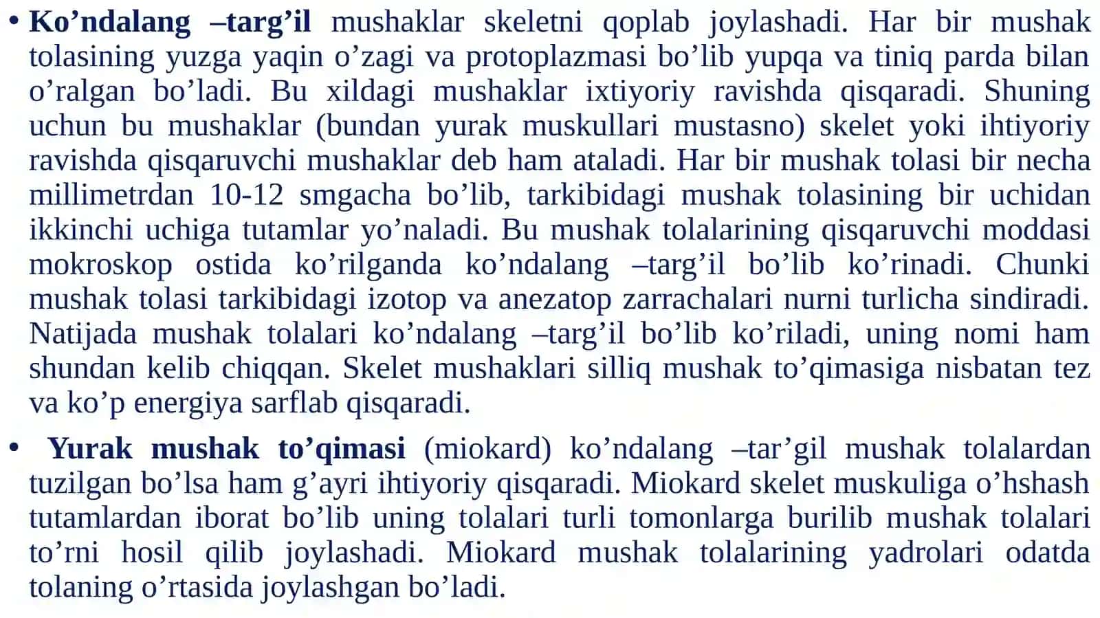 Mushak va asab to’qimasi 3