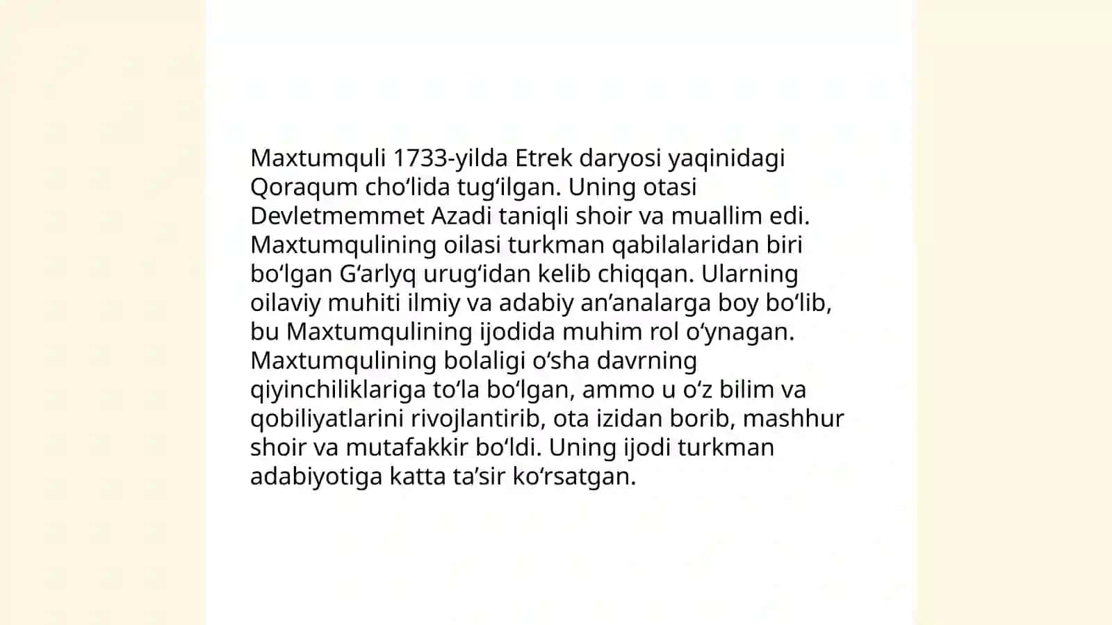 Maxtumquli xayoti va ijodi 3