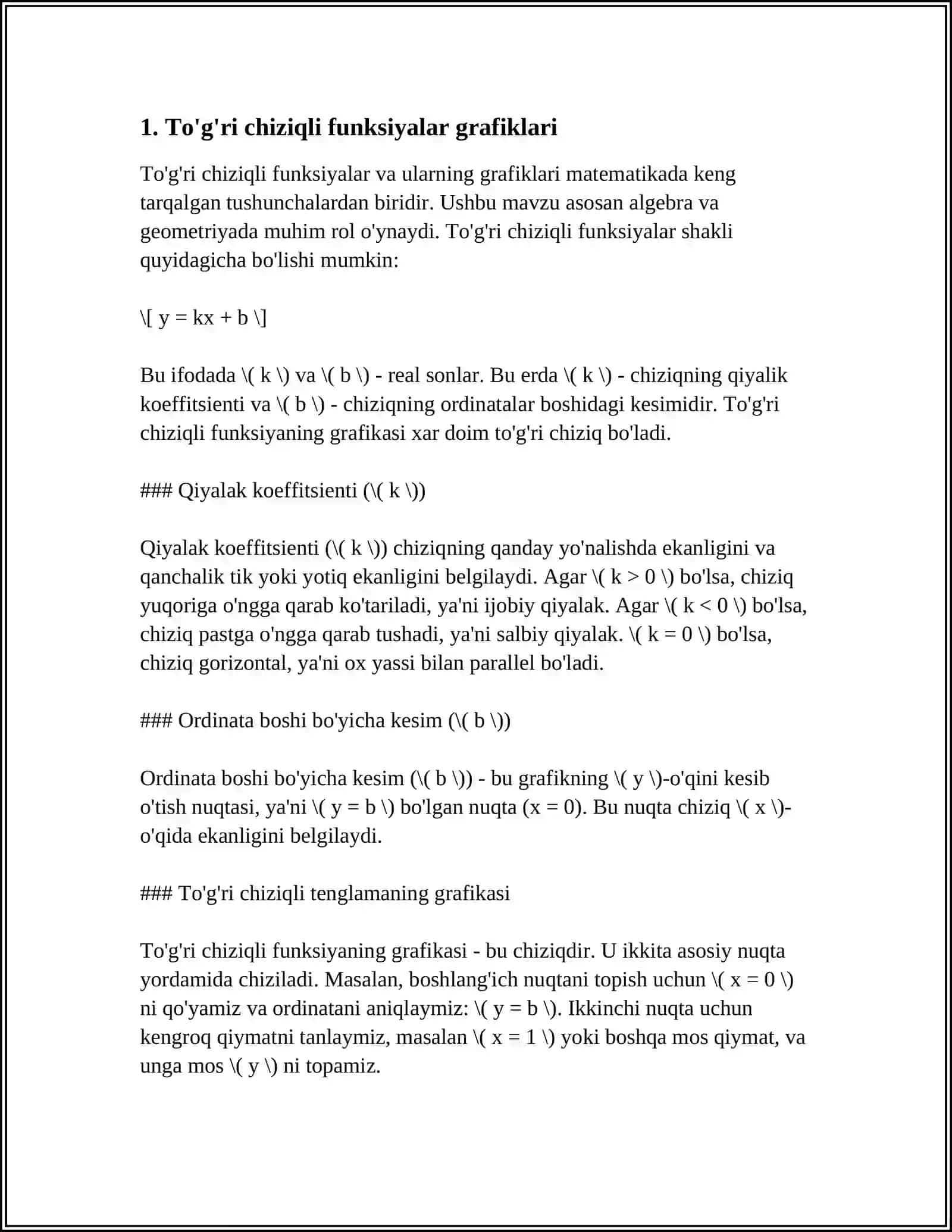 HOSILANING FUNKSIYA GRAFIGINI YASASHGA TATBIQI 3