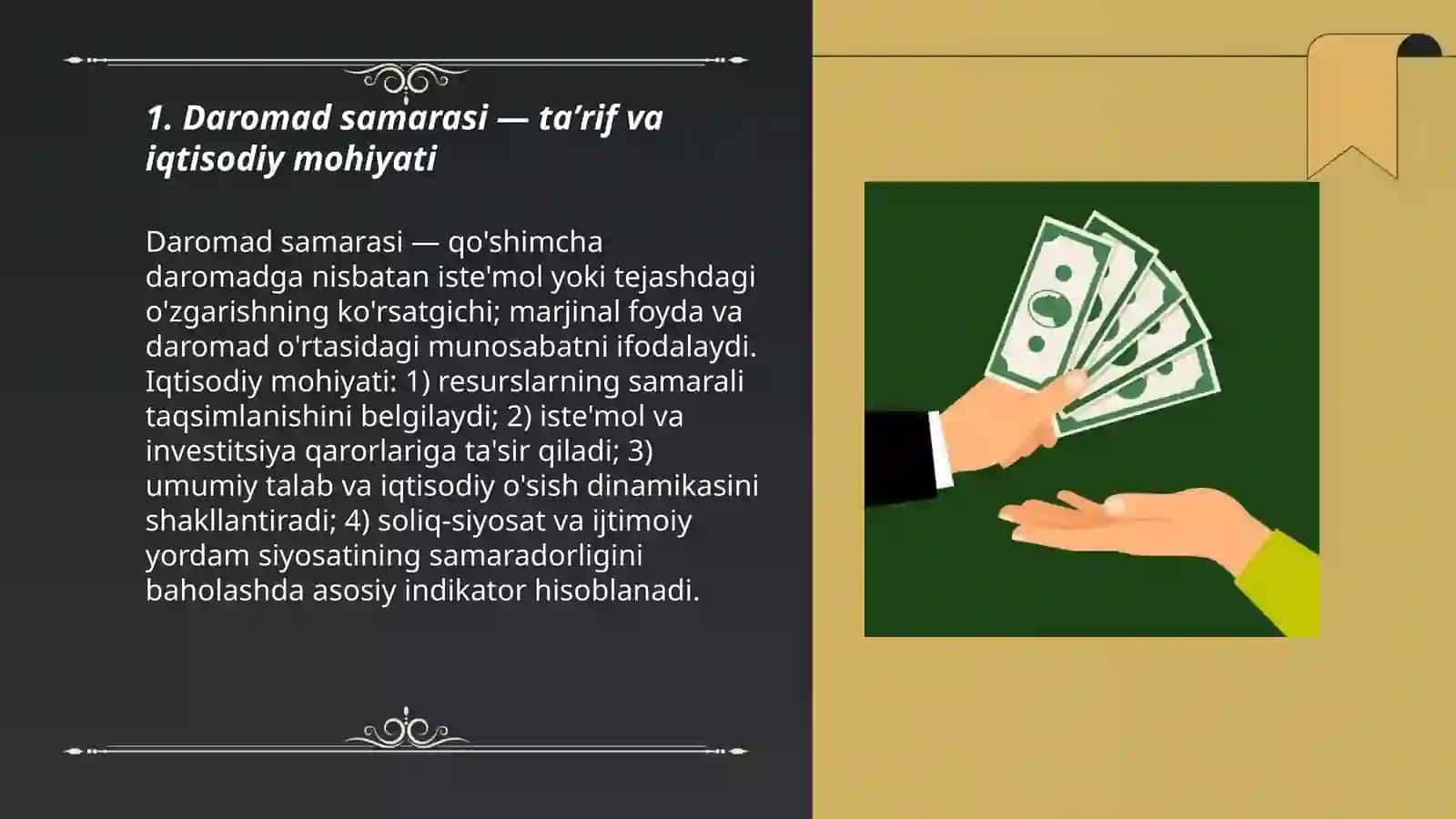 Daromad samarasi va almashtirish samarasining mohiyati 3