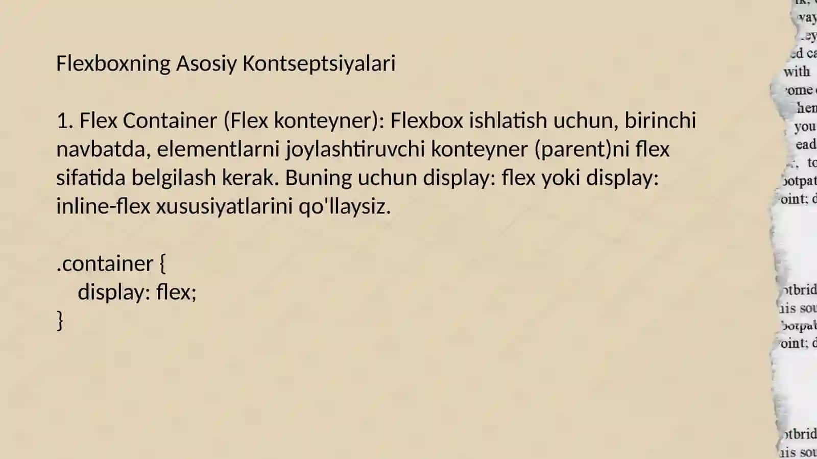 Flex box haqida 3
