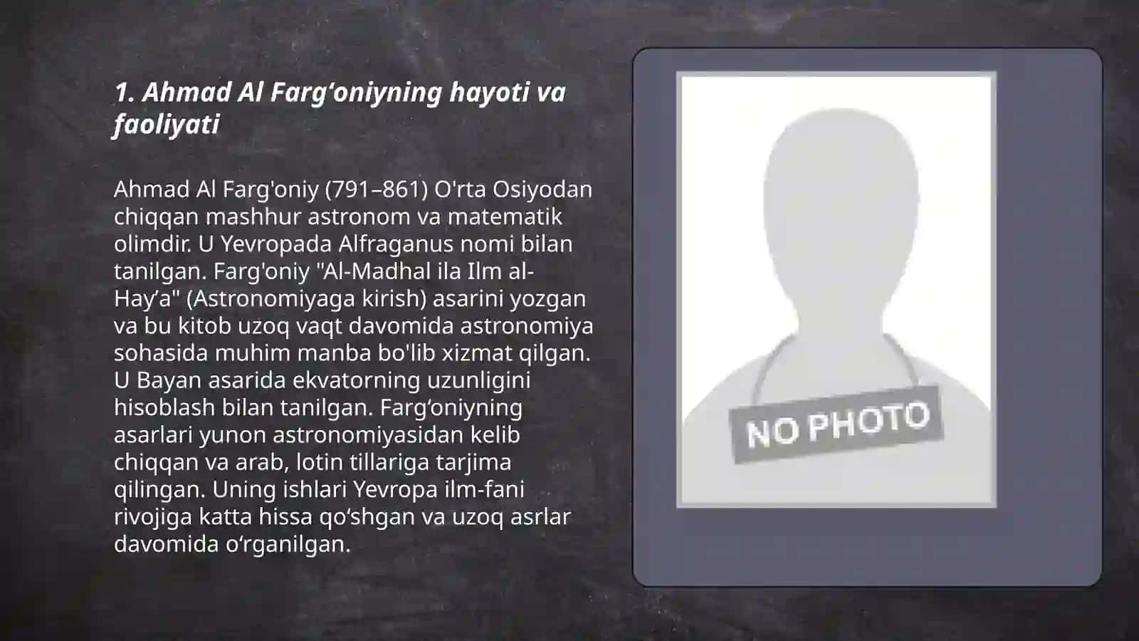 Ahmad Al Fargʻoniyning ilmiy merosi 3