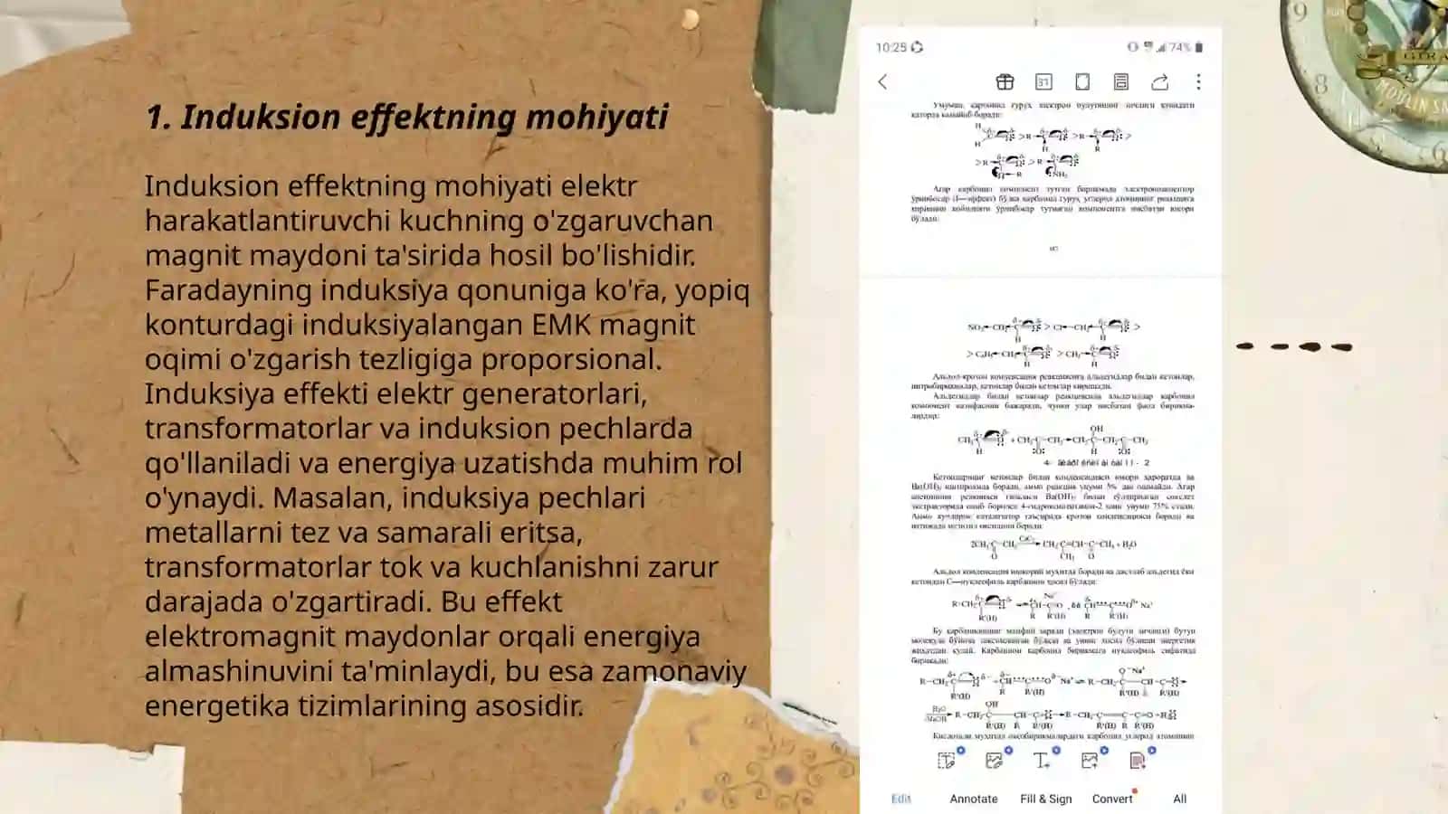 Induksion va mezomer ekkeft. Misollar asosida tushuntirish 3