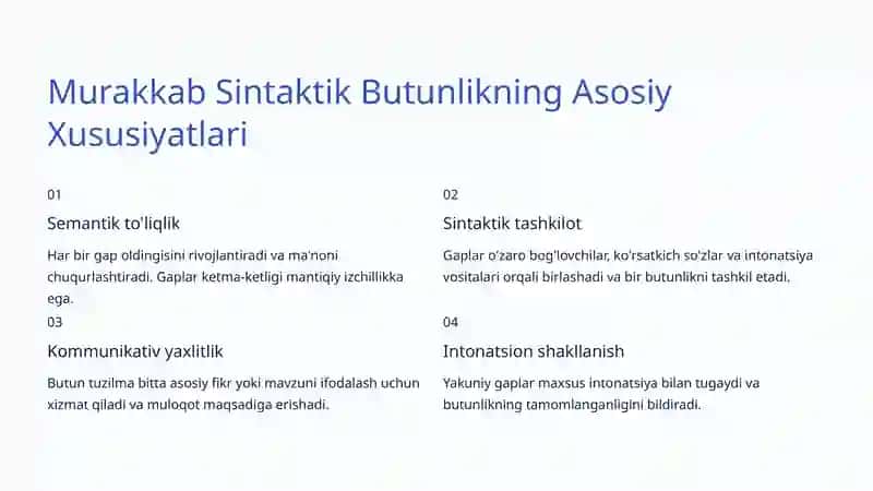 Murakkab Sintaktik Butunlik 3
