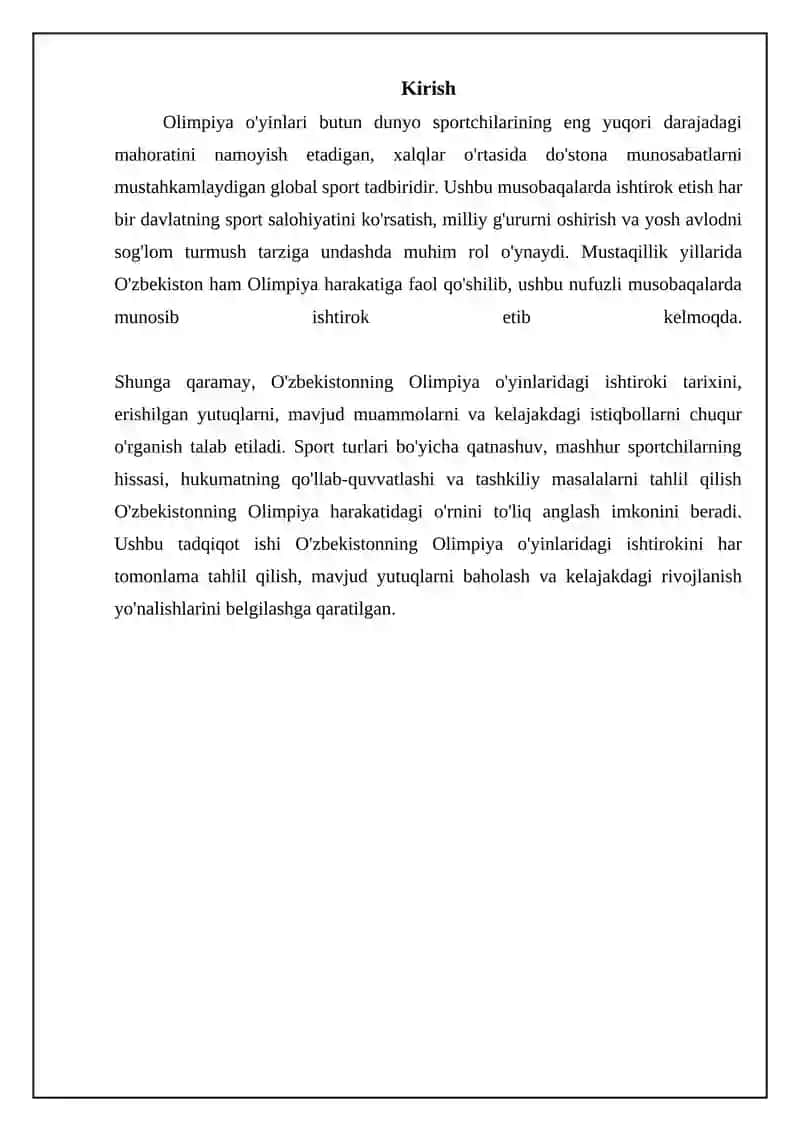 O'zbekiston Olimpiya o'yinlarida: Tarix va Yutuqlar 3
