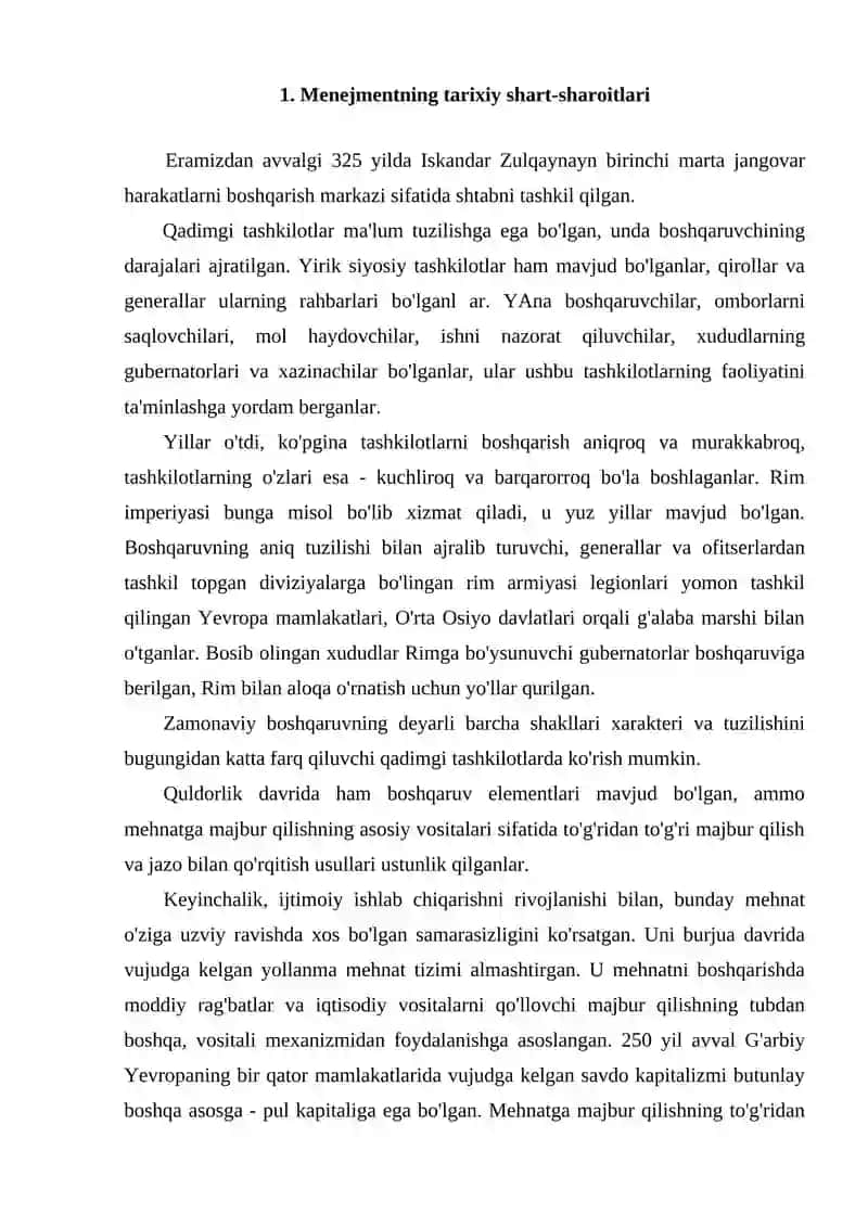 MENEJMENT RIVOJLANISH TARIXI VA HOZIRGI HOLATI 3