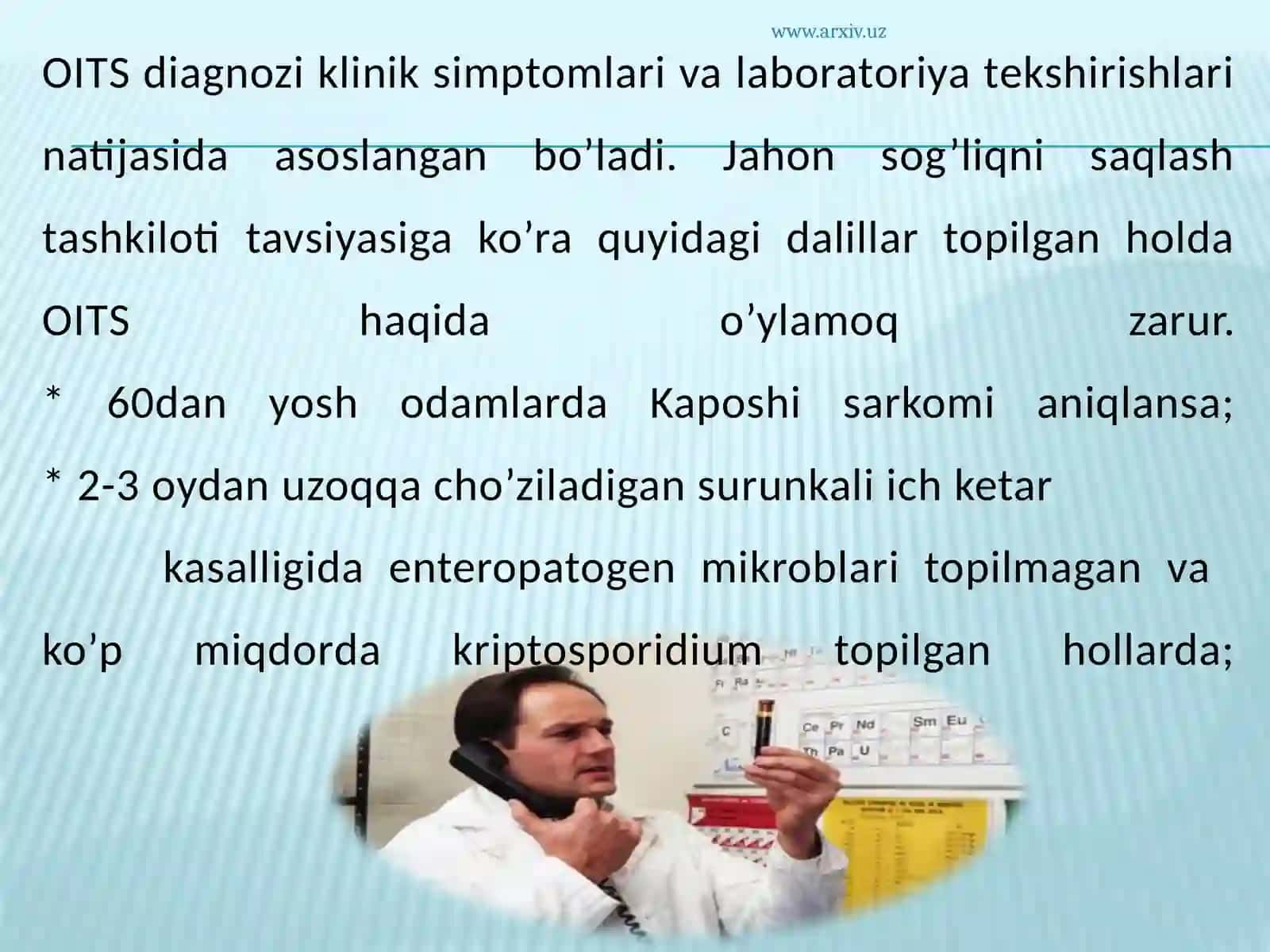 OITSning belgilari, oldini olish, davosi profilaktikasi 3