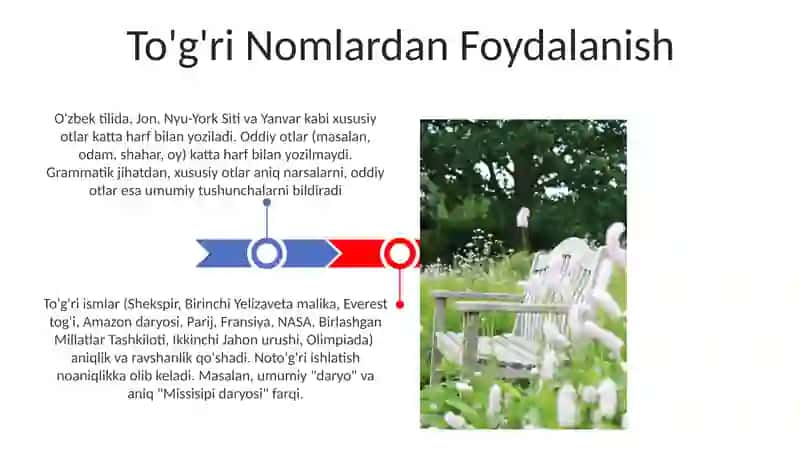 Umumiy va O'z nomlarni ta'riflash 3