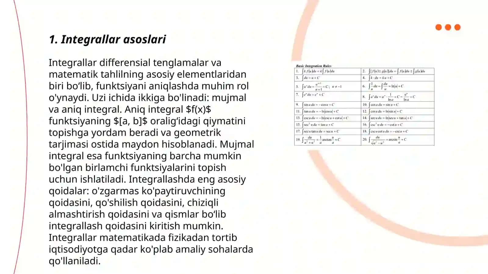 Integrallar asoslari 3