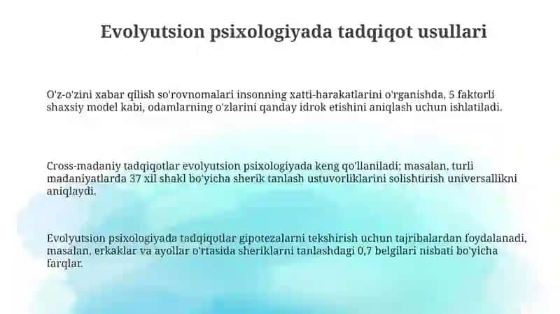 Evolutsion psixologiyaga kirish 3